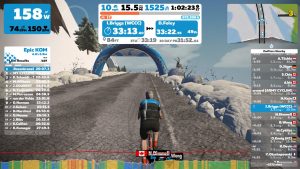 Zwift in-game screen